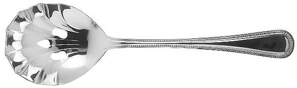 Beads (Silverplate) Pierced Solid Serving Spoon