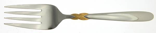 Braid-Gold Accent (Stainless) Solid Serving Fork