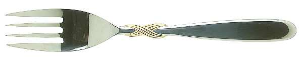 Braid-Gold Accent (Stainless) Individual Salad Fork by Retroneu
