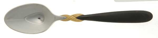 Braid-Onyx (Stainless, Onyxhdl, Gold Accent) Teaspoon