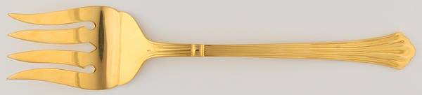 Century Gold (Electroplate) Solid Serving Fork by Retroneu