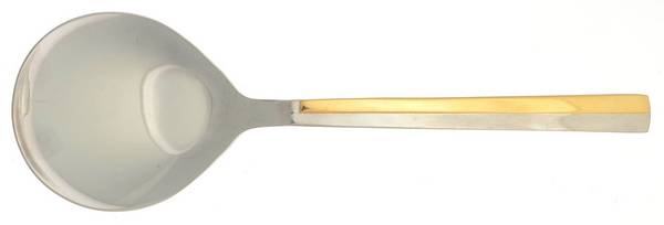 Center Stage (Stainless, Gold Accent) Solid Serving Spoon