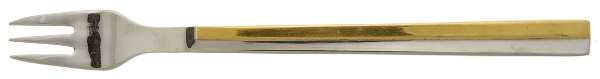 Center Stage (Stainless, Gold Accent) Cocktail/Seafood Fork