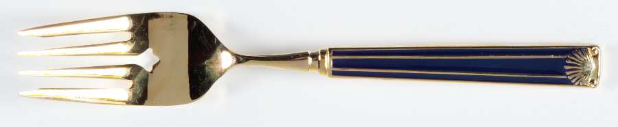 Cloisonee Shell-Blue Individual Salad Fork