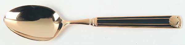 Cloisonee Shell-Black Place/Oval Soup Spoon