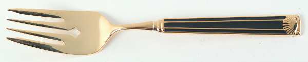 Cloisonee Shell-Black Individual Salad Fork