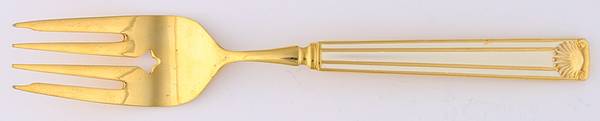 Cloisonee Shell-White Individual Salad Fork