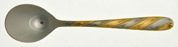 Concerto (Stainless, Gold Accent) Sugar Shell Spoon