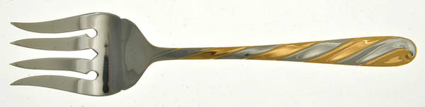 Concerto (Stainless, Gold Accent) Solid Serving Fork