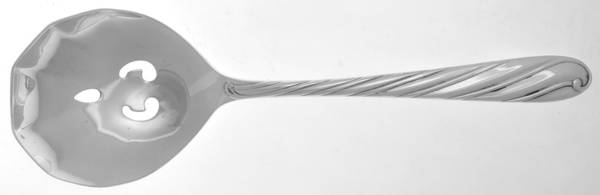 Concerto (Silverplate) Pierced Solid Serving Spoon by Retroneu