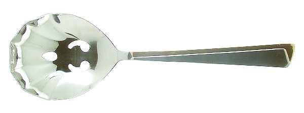 Concept (Stainless-Gold Accent) Pierced Solid Serving Spoon
