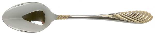 Coqui (Stainless, Gold Accent) Place/Oval Soup Spoon