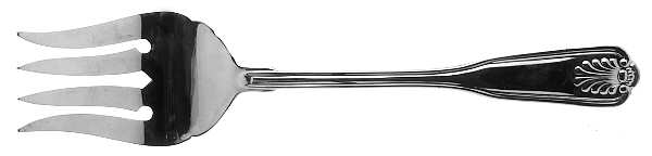 Coventry Shell (Silverplate) Solid Serving Fork