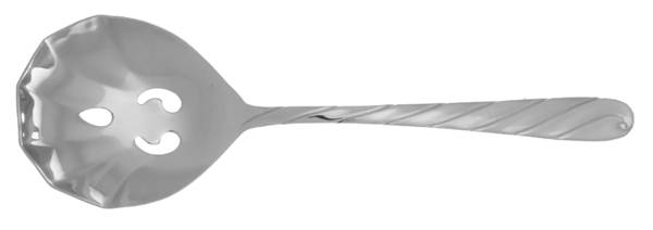Diagonal (Stainless) Pierced Solid Serving Spoon