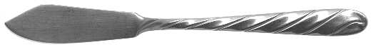Diagonal (Stainless) Flat Handle Master Butter Knife