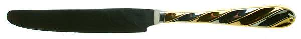 Diagonal-Gold (Stainless, Gold Accent) New French Hollow Knife