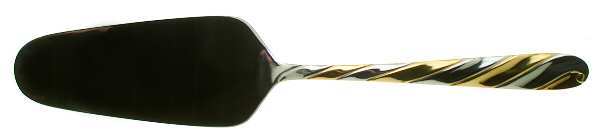 Diagonal-Gold (Stainless, Gold Accent) All Stainless Pie Server