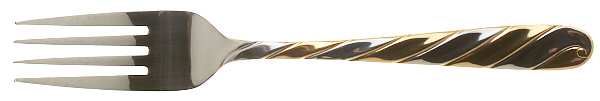 Diagonal-Gold (Stainless, Gold Accent) Individual Salad Fork