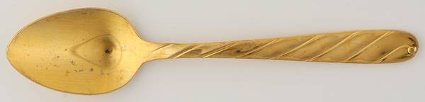 Diagonal Gold (Gold Electroplate) Teaspoon by Retroneu