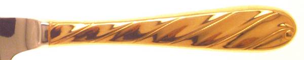 Diagonal Gold (Gold Electroplate) New French Hollow Knife