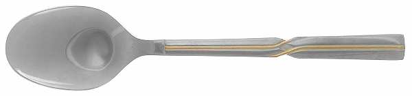 Diamond-Gold (Stnls, Gold Acct) Place/Oval Soup Spoon by Retroneu