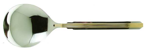 Empire State-Gold (Stainless) Solid Serving Spoon