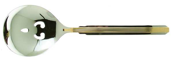 Empire State-Gold (Stainless) Pierced Solid Serving Spoon