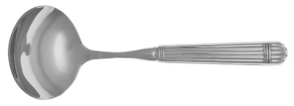 Esprit (Stainless, Glossy, 5 Ribs) Gravy Ladle with No Spout Stainless Bowl HC