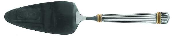 Esprit-Gold (Stainless, Gold Accent, 5 Ribs) All Stainless Pie Server