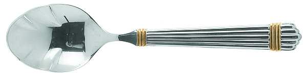 Esprit-Gold (Stainless, Gold Accent, 5 Ribs) Sugar Shell Spoon