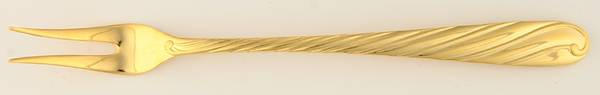 Nuance Gold (Gold Electroplate) Cocktail/Seafood Fork by Retroneu