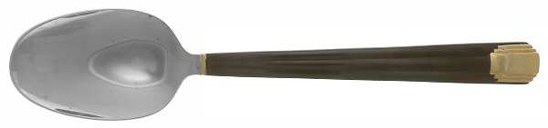 Ile De France (Stainless, Black Handle) Place/Oval Soup Spoon