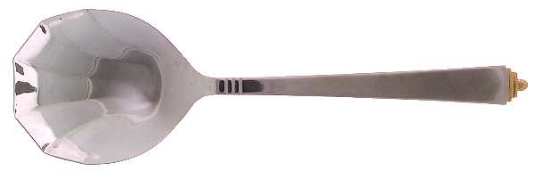 Imperiale (Stainless, Gold Accent) Solid Serving Spoon