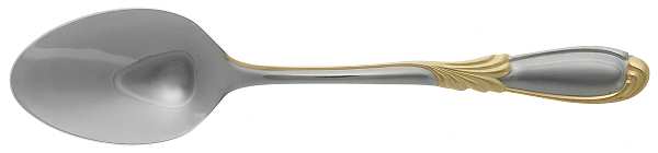Linda (Stainless-Gold Accent) Place/Oval Soup Spoon