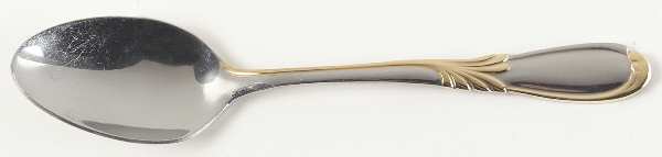 Linda (Stainless-Gold Accent) Teaspoon