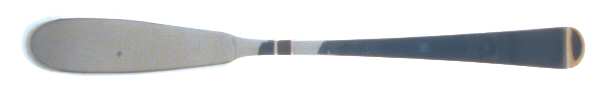 Melage-Gold (Stainless, Gold Accent) Flat Handle Master Butter Knife