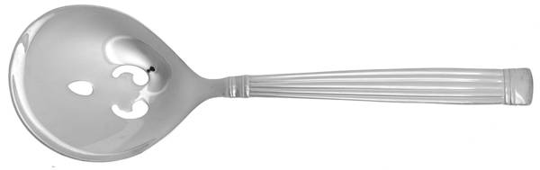 Meridan (Silverplate) Pierced Solid Serving Spoon