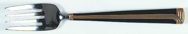 Noir d'Or (Stainless, Black-Gold Accent) Individual Salad Fork