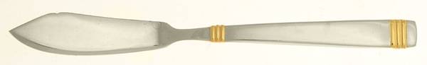 Orion (Stainless-Gold Accent) Flat Handle Master Butter Knife