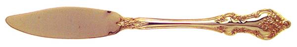 Paloma (Gold Electroplate) Flat Handle Master Butter Knife