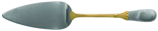 Prince of Wales-Gold Accent (Stainless) All Stainless Pie Server
