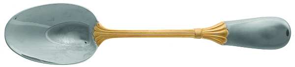 Prince of Wales-Gold Accent (Stainless) Place/Oval Soup Spoon