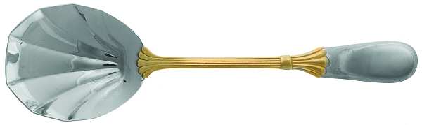Prince of Wales-Gold Accent (Stainless) Solid Serving Spoon