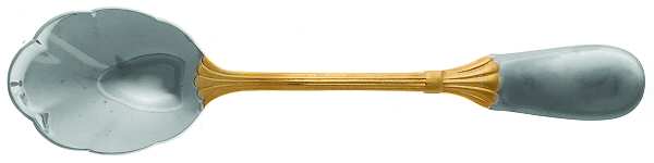 Prince of Wales-Gold Accent (Stainless) Sugar Shell Spoon
