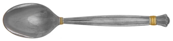 Royale (Stainless, Gold Accent) Place/Oval Soup Spoon by Retroneu