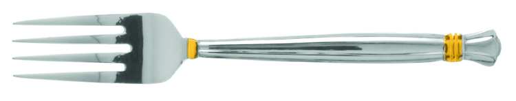 Royale (Stainless, Gold Accent) Fork by Retroneu