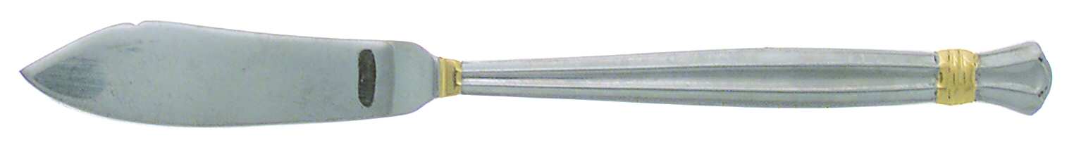 Royale (Stainless, Gold Accent) Flat Handle Master Butter Knife