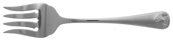 Arlington Shell (Stainless) Medium Solid Cold Meat Serving Fork by Retroneu
