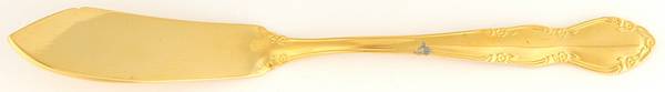 Starlight Gold (Gold Electroplate) Flat Handle Master Butter Knife