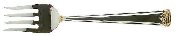 St. Denis (Gold Accent) Solid Serving Fork